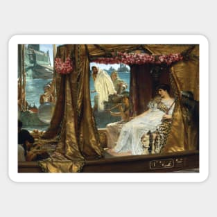 The Meeting of Antony and Cleopatra, 41 BC - Sir Lawrence Alma-Tadema Sticker